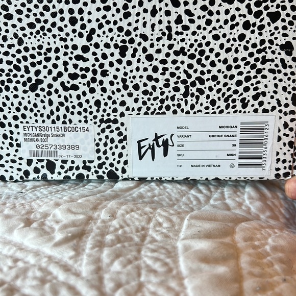 Snake embossed leather Boots NEW - Picture 9 of 10